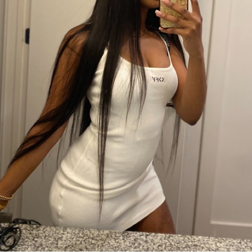 OFF-WHITE stamp Basic Rib dress